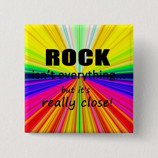 Rock is niet alles vierkante button 5,1 cm (Voorkant)