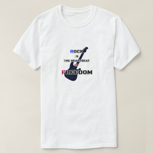 Rock is vrijheid t-shirt (Design voorkant)