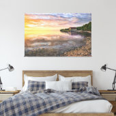Rock Island Boathouse, groot canvas druk Afdruk (Insitu (Slaapkamer))