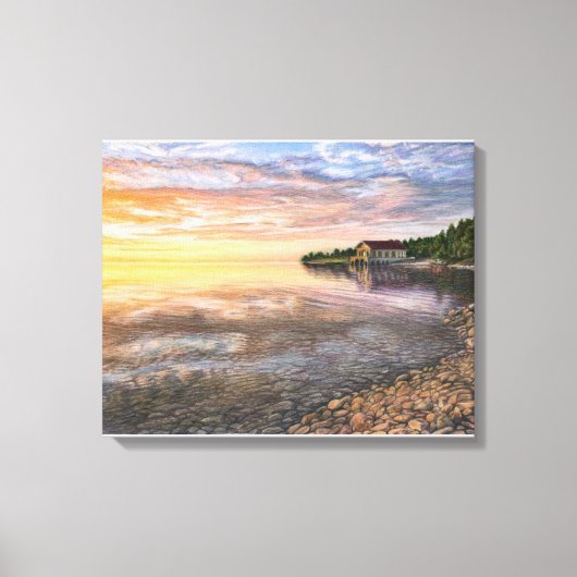 Rock Island, Deuren County Boathouse canvas print (Voorkant)