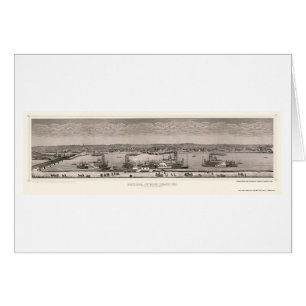 Rock Island, IL Panoramic Map - 1874