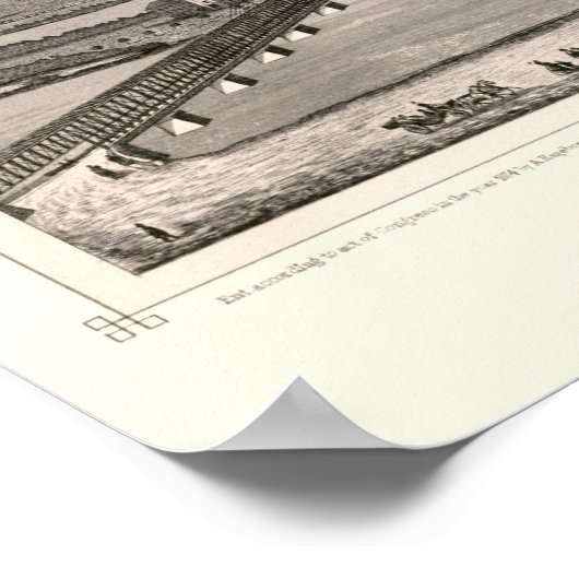 Rock Island, IL Panoramic Map - 1874 Poster (Hoek)