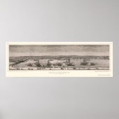 Rock Island, IL Panoramic Map - 1874 Poster (Voorkant)
