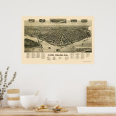 Rock Island, IL Panoramic Map - 1889 Poster (Keuken)