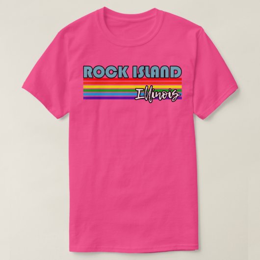 Rock Island Illinois Pride Rock Island LGBT Gift T-shirt (Design voorkant)