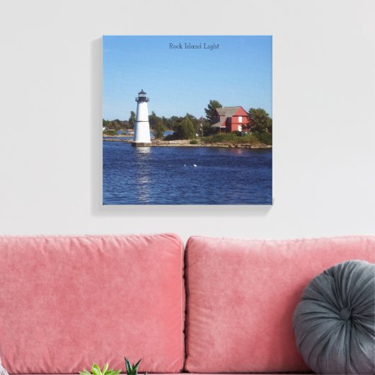 Rock Island Light canvas Afdruk (Insitu (Woonkamer))