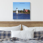 Rock Island Light canvas Afdruk (Insitu (Slaapkamer))