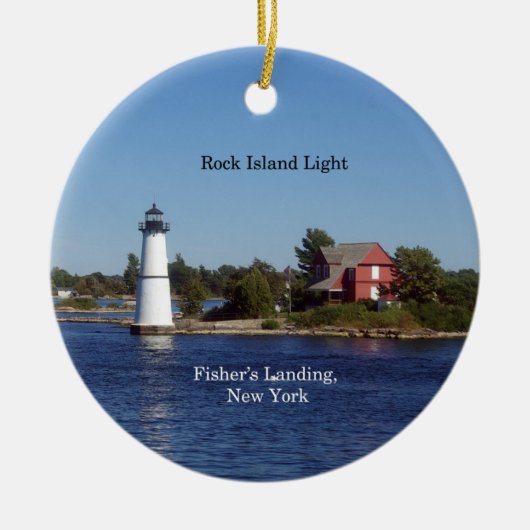 Rock Island Light-versiering Keramisch Ornament (Voorkant)