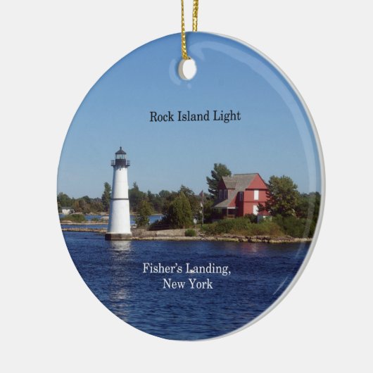 Rock Island Light-versiering Keramisch Ornament (Links)