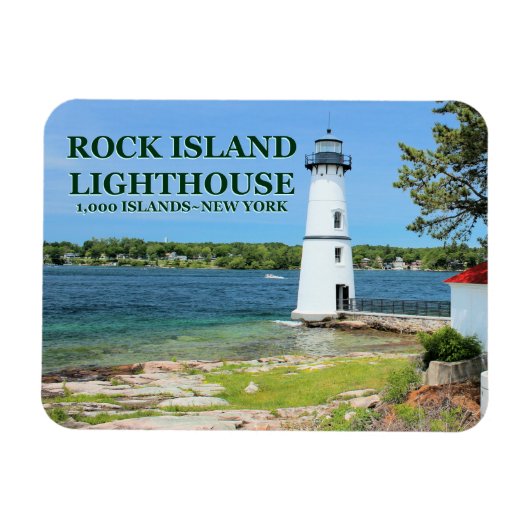 Rock Island Lighthouse, New York Flex Magnet Magneet (Horizontaal)