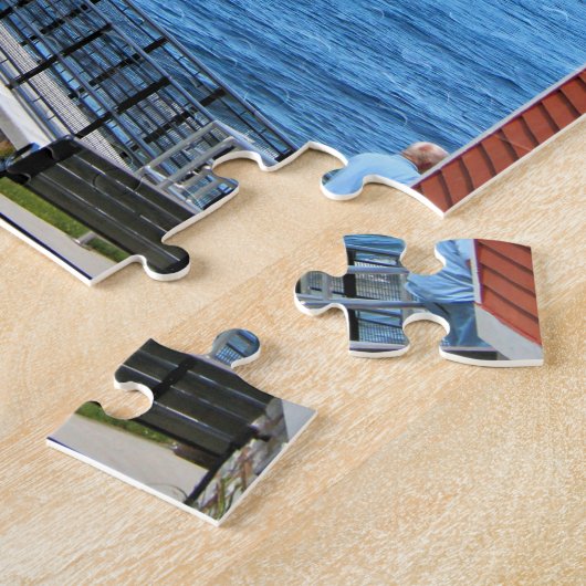 Rock Island Lighthouse, New York Jigzaag Puzzle Legpuzzel (Zijkant)