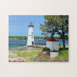 Rock Island Lighthouse, New York Jigzaag Puzzle Legpuzzel