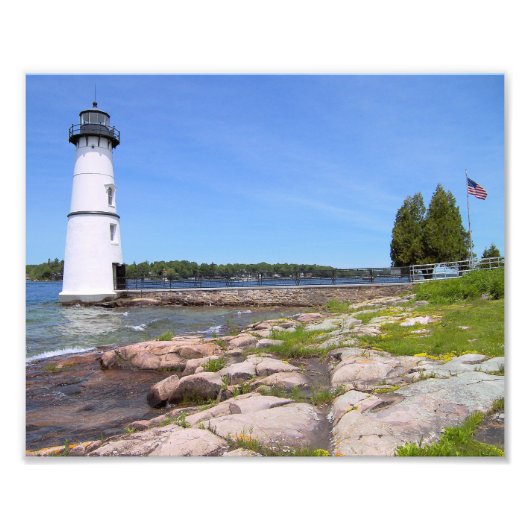 Rock Island Lighthouse, New York Photo Print Foto Afdruk (Voorkant)