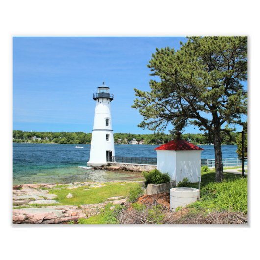 Rock Island Lighthouse, New York Photo Print Foto Afdruk (Voorkant)