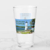Rock Island Lighthouse, New York Pintglas Glas (Achterkant)