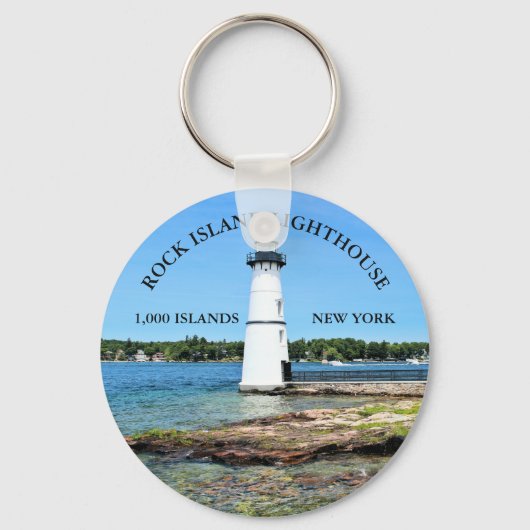 Rock Island Lighthouse, New York Sleutelhanger (Voorkant)