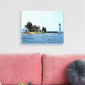 Rock Island Lighthouse, New York Wrapped Canvas (Insitu (Woonkamer))