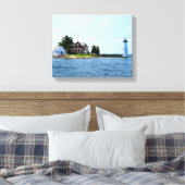 Rock Island Lighthouse, New York Wrapped Canvas (Insitu (Slaapkamer))