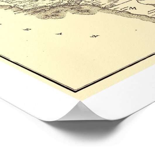 Rock Island Railroad Map 1888 Poster (Hoek)