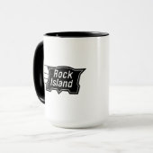 Rock Island Railroad Speed Logo Coffee Mok (Voorkant links)