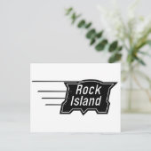 Rock Island Railroad Speed Logo Post Card Briefkaart (Staand voorkant)