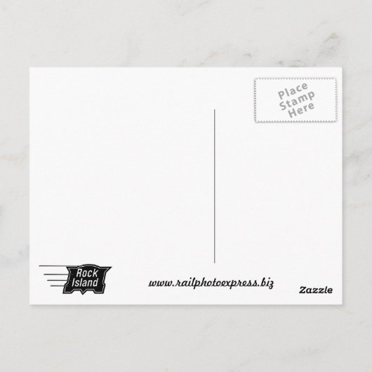 Rock Island Railroad Speed Logo Post Card Briefkaart (Achterkant)