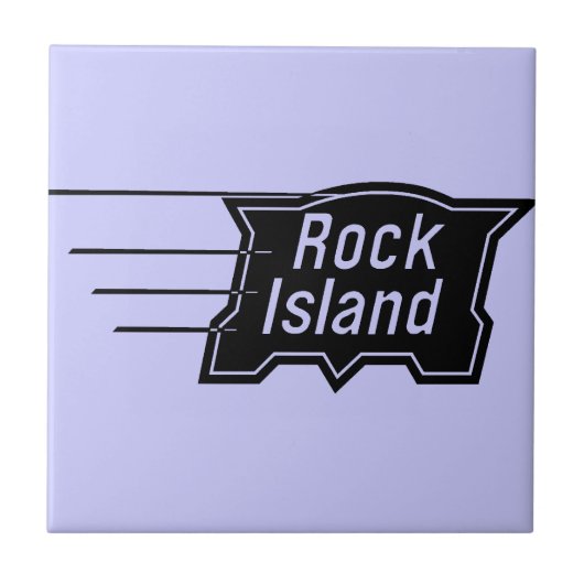 Rock Island Railroad Speed Logo Tegeltje (Voorkant)