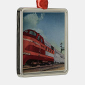 Rock Island RocketStreamlining Train Metalen Ornament (Rechts)