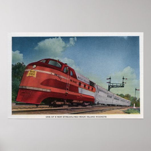 Rock Island RocketStreamlining Train Poster (Voorkant)