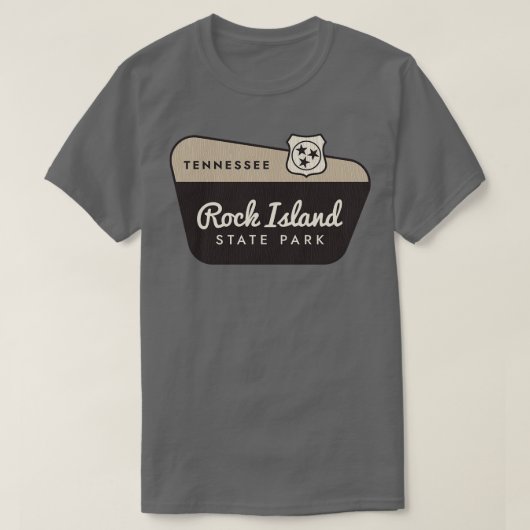 Rock Island State Park Tennessee Welkomstbord T-shirt (Design voorkant)