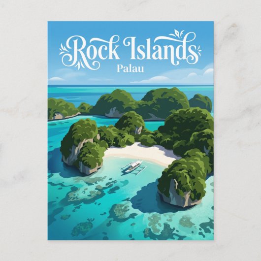 Rock Islands Palau Briefkaart (Voorkant)