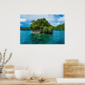Rock Islet in Rock Islands Poster (Keuken)