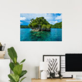 Rock Islet in Rock Islands Poster (Thuiskantoor)