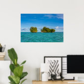 Rock Islet on Ocean Seascape Poster (Thuiskantoor)