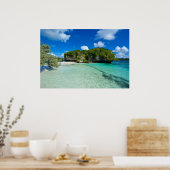 Rock Islet on the Beach Poster (Keuken)