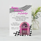 Rock Jukebox Verjaardag Kaart (Staand voorkant)