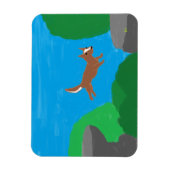 Rock Jumping Dog Magnet Magneet (Verticaal)