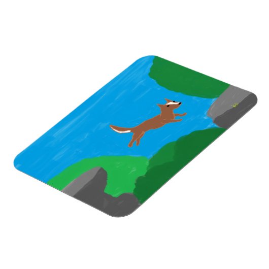 Rock Jumping Dog Magnet Magneet (Linkerzijde)