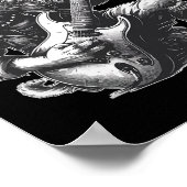 Rock kat spelen gitaar grappige gitaar kat poster (Hoek)