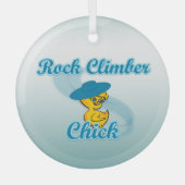 Rock kliber Chick #3 Glas Ornament (Voorkant)