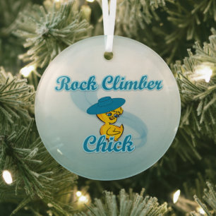 Rock kliber Chick #3 Glas Ornament