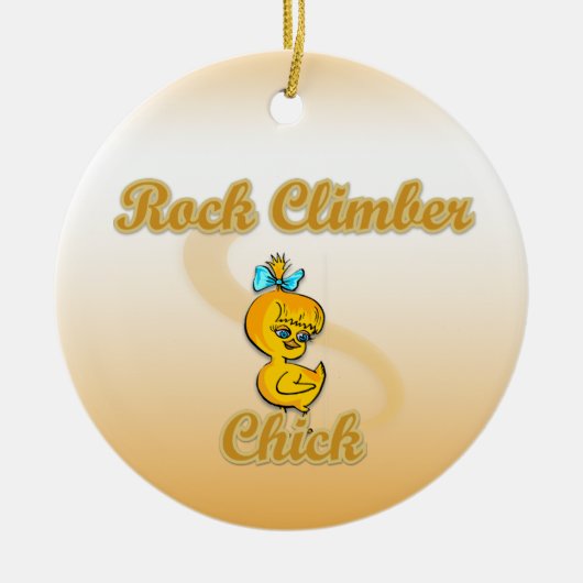Rock kliber Chick Keramisch Ornament (Voorkant)