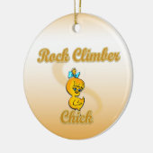 Rock kliber Chick Keramisch Ornament (Links)