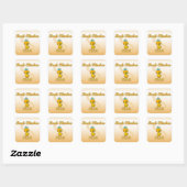 Rock kliber Chick Vierkante Sticker (Vel)