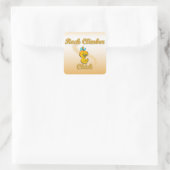 Rock kliber Chick Vierkante Sticker (Tas)