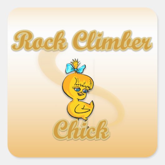 Rock kliber Chick Vierkante Sticker (Voorkant)