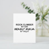 Rock Kliber Deadly Ninja bij Night Briefkaart (Staand voorkant)