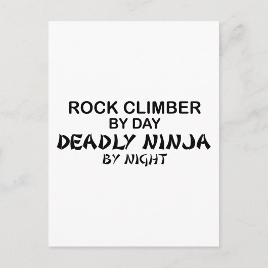 Rock Kliber Deadly Ninja bij Night Briefkaart (Voorkant)
