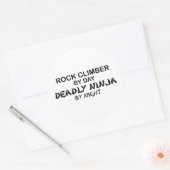 Rock Kliber Deadly Ninja bij Night Ronde Sticker (Envelop)