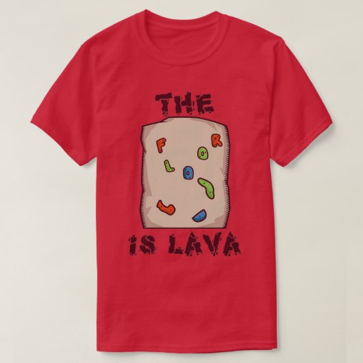 Rock Klim Bouldering Funny Floor is lava klim T-shirt (Design voorkant)